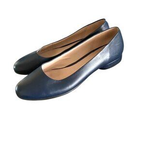 Ecco Anine Night Sky Navy Leather Flats 10